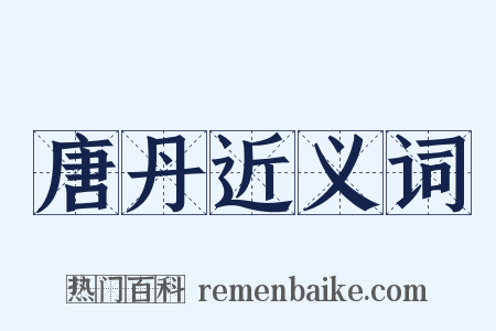 唐丹近义词是什么意思的图片